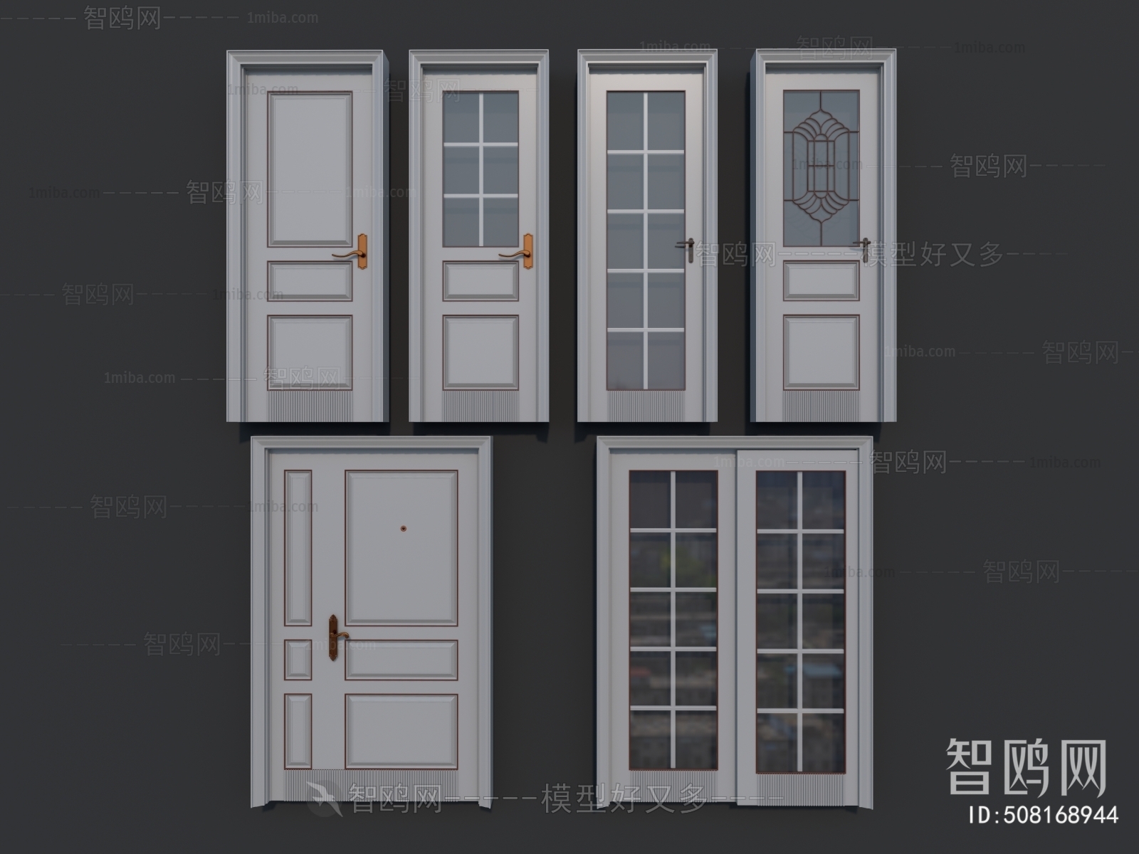 Simple European Style Single Door