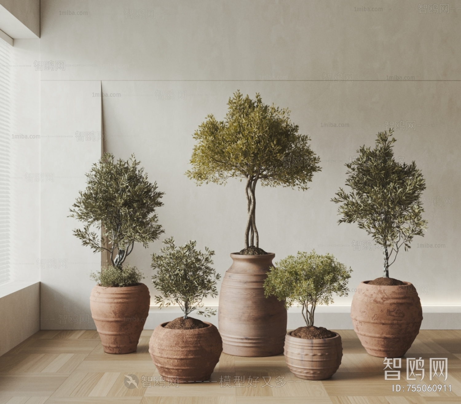 Wabi-sabi Style Ground Green Plant Potted Plants