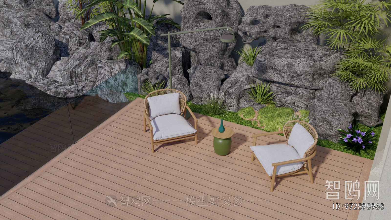 New Chinese Style Courtyard/landscape