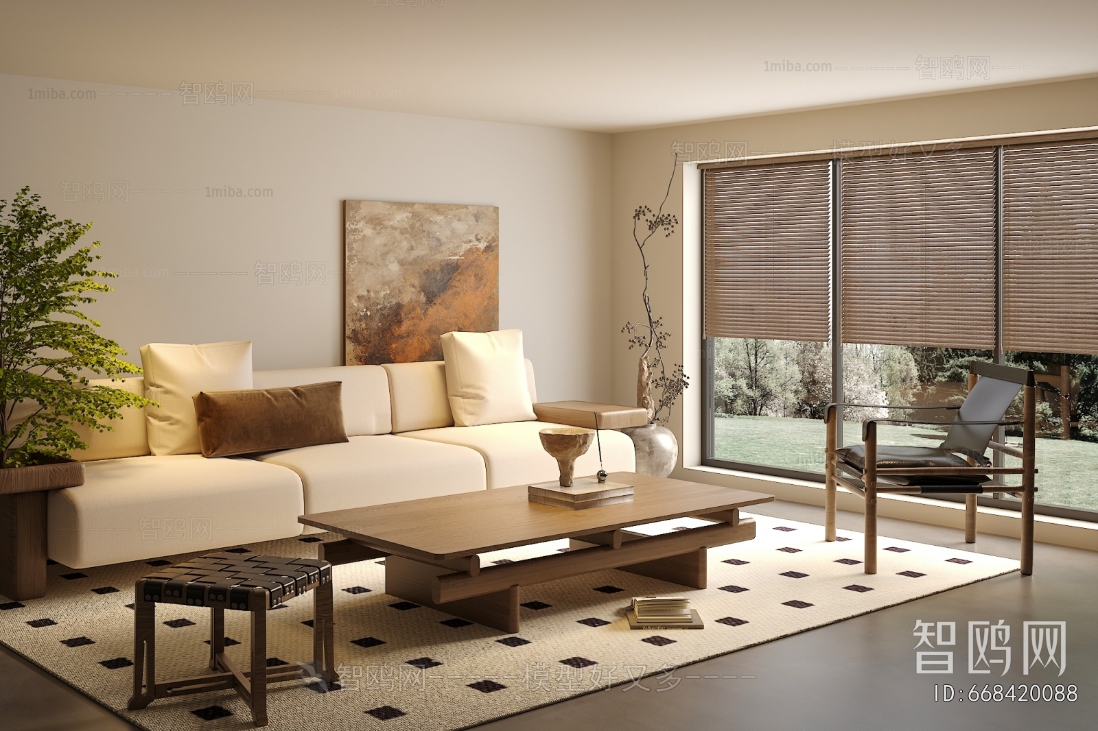 Wabi-sabi Style A Living Room