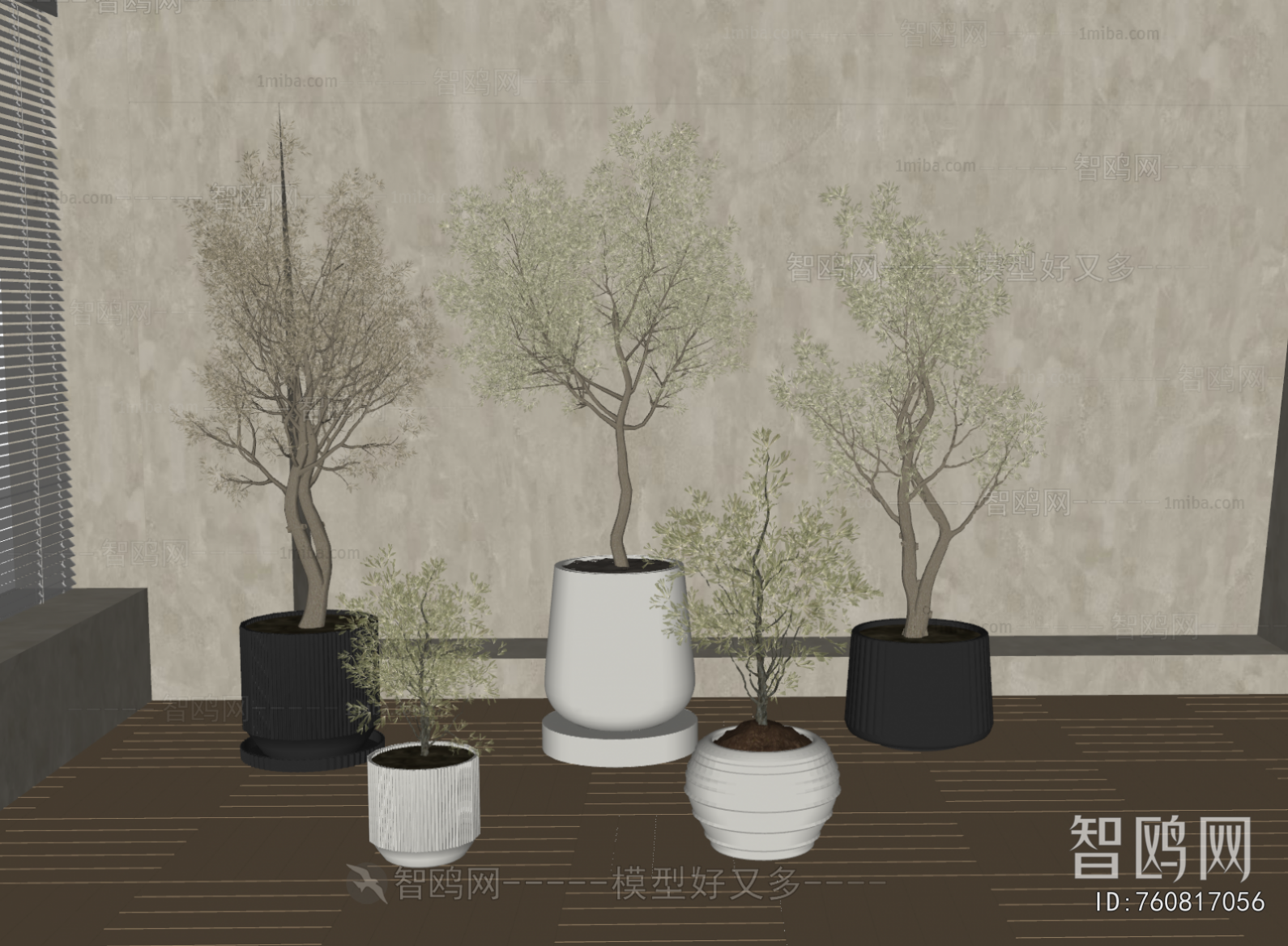 Modern Ground Green Plant Potted Plants