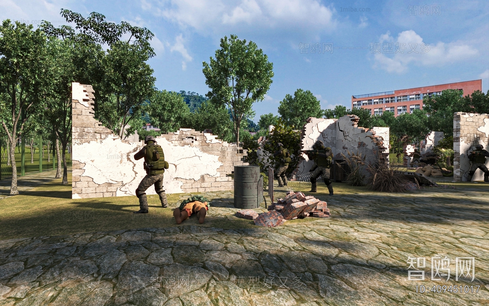 Modern Architectural Bird's-eye View Planning