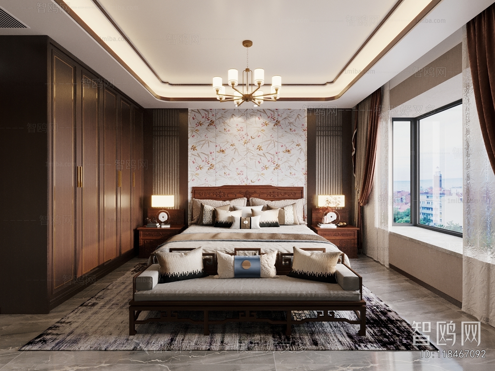 New Chinese Style Bedroom