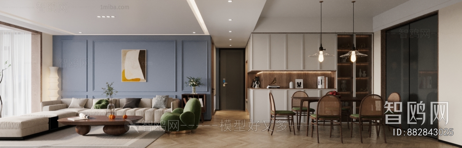 Simple European Style A Living Room