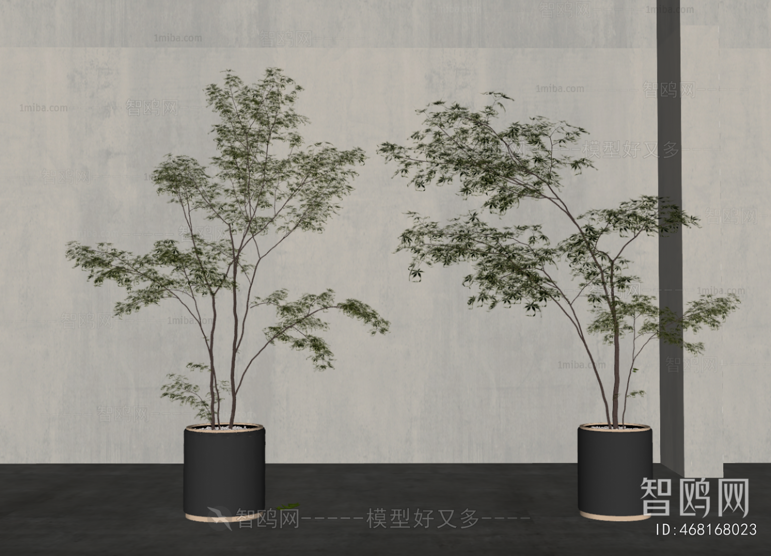 Modern Ground Green Plant Potted Plants