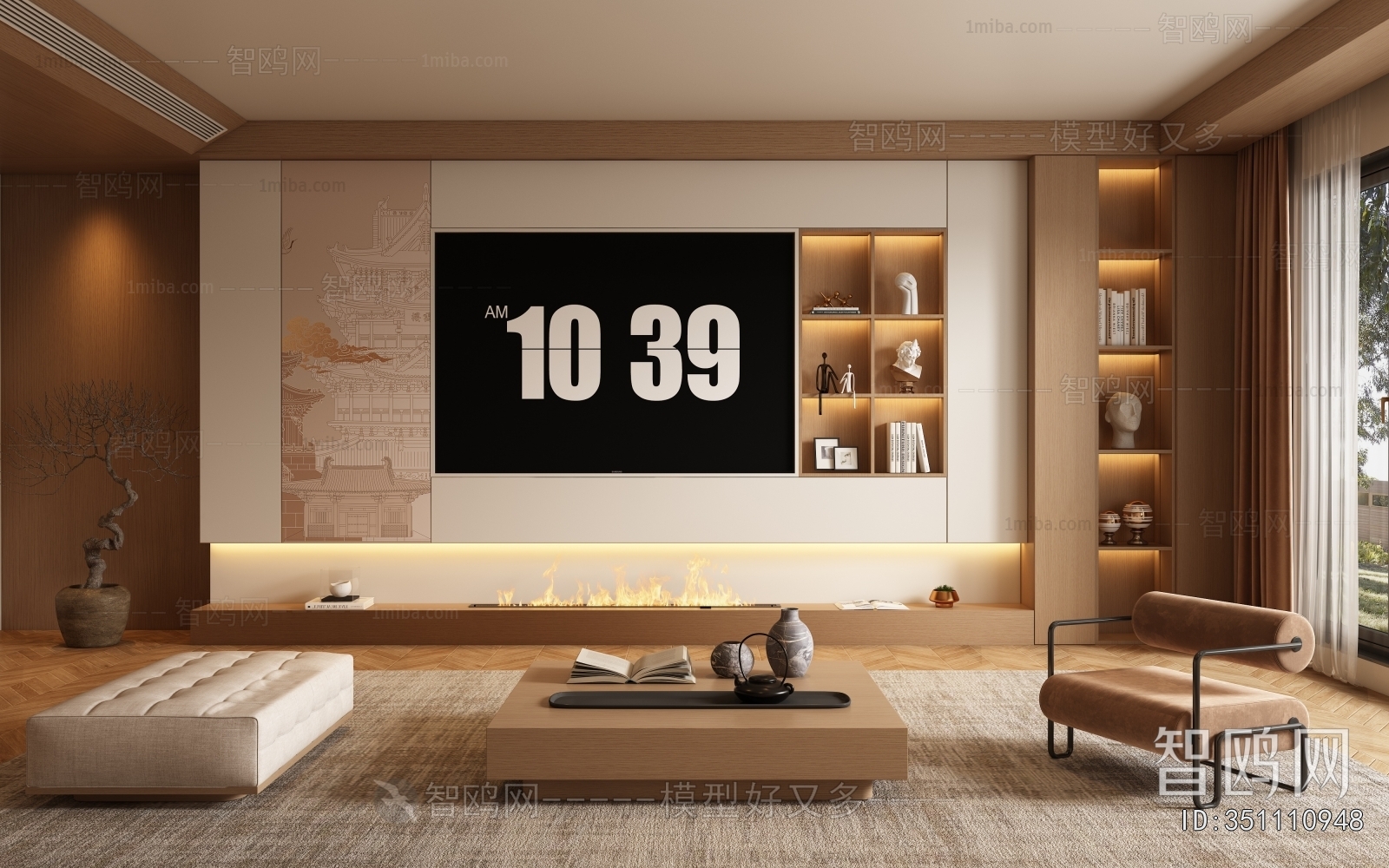 New Chinese Style A Living Room