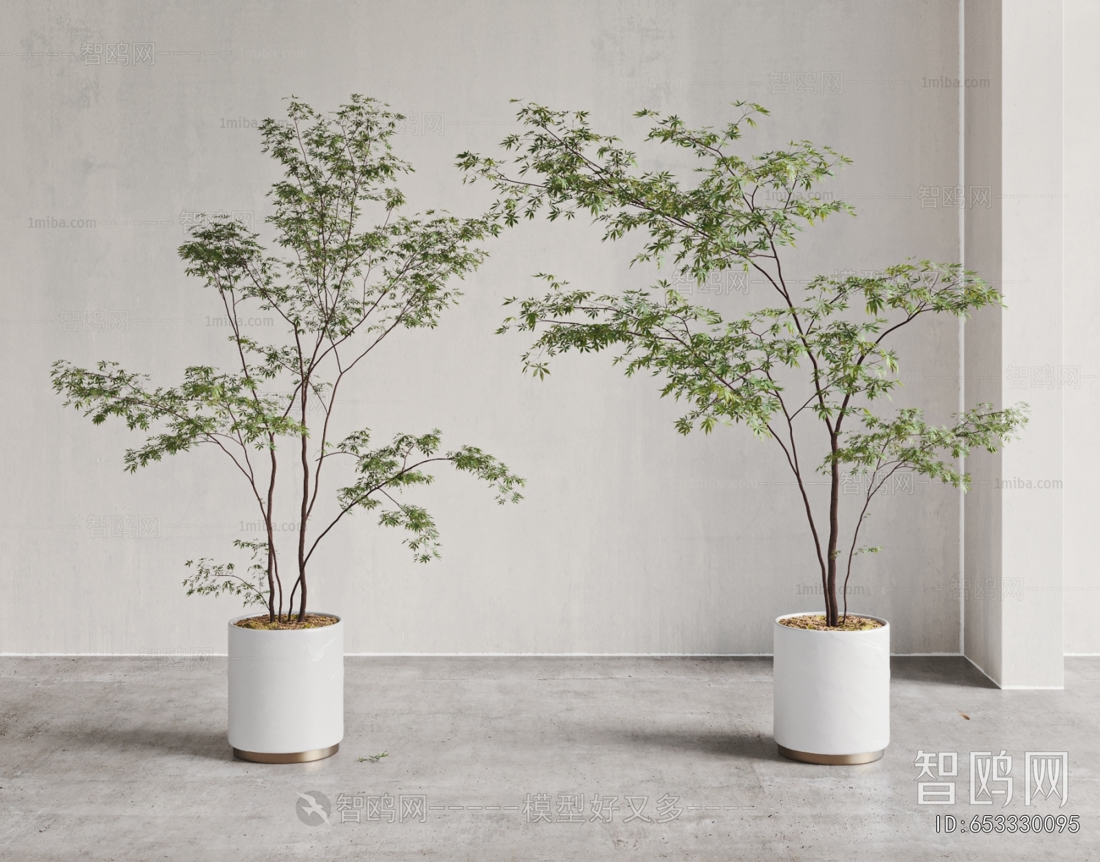 Modern Ground Green Plant Potted Plants