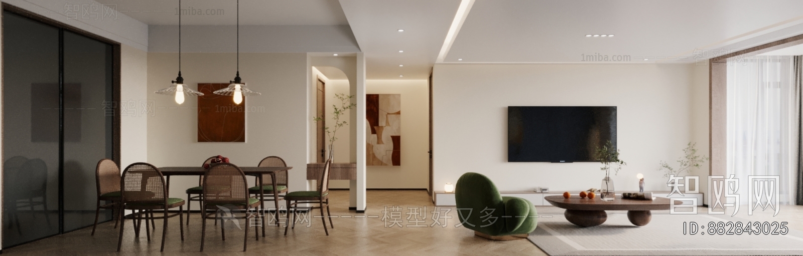 Simple European Style A Living Room