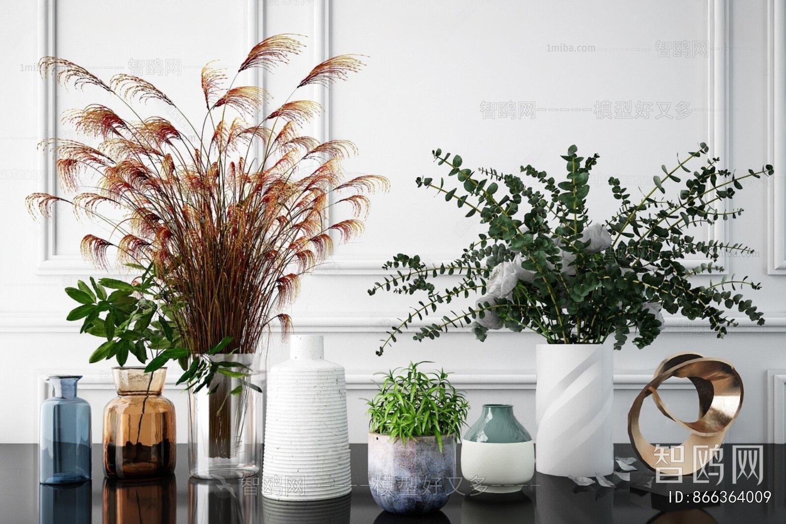 Modern Potted Green Plant