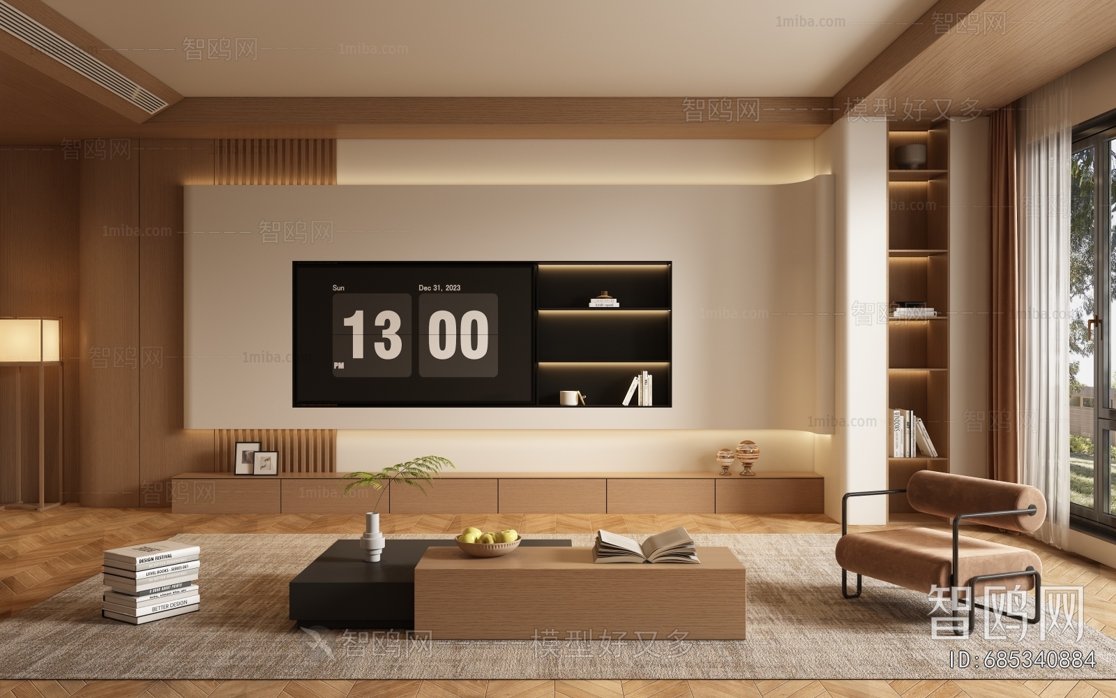 New Chinese Style A Living Room