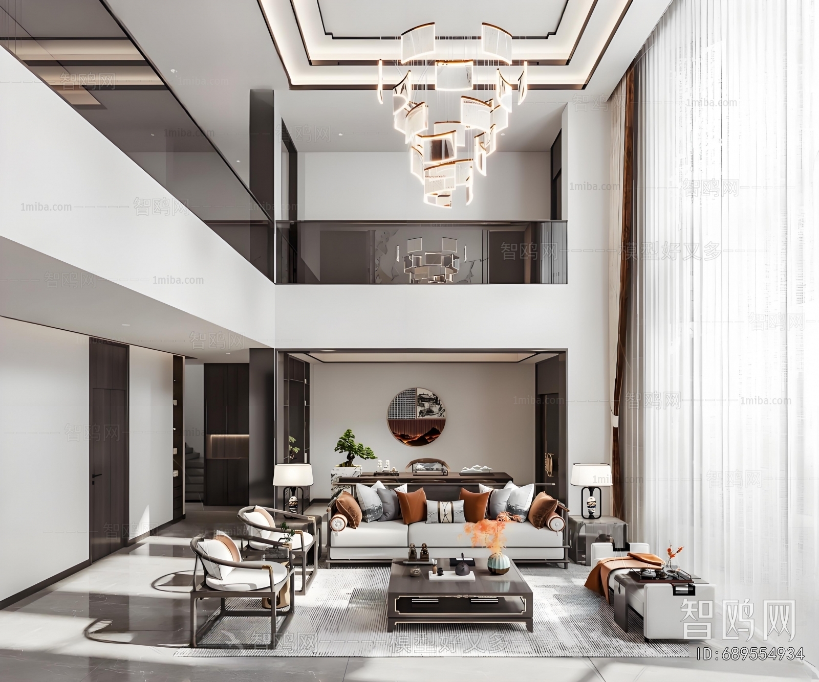 New Chinese Style A Living Room