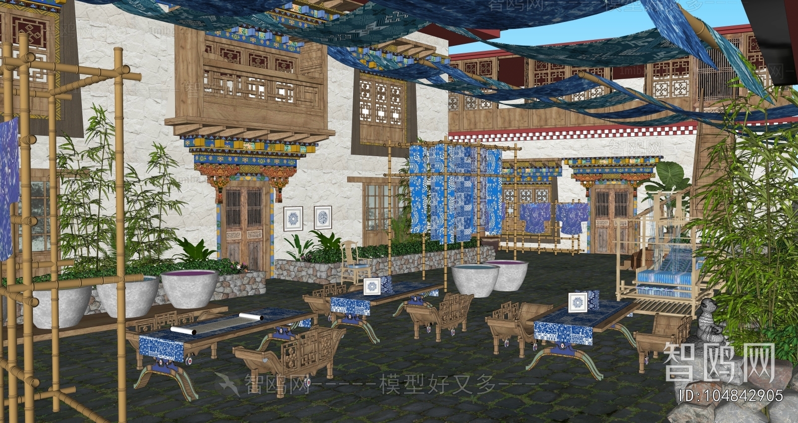 New Chinese Style Courtyard/landscape