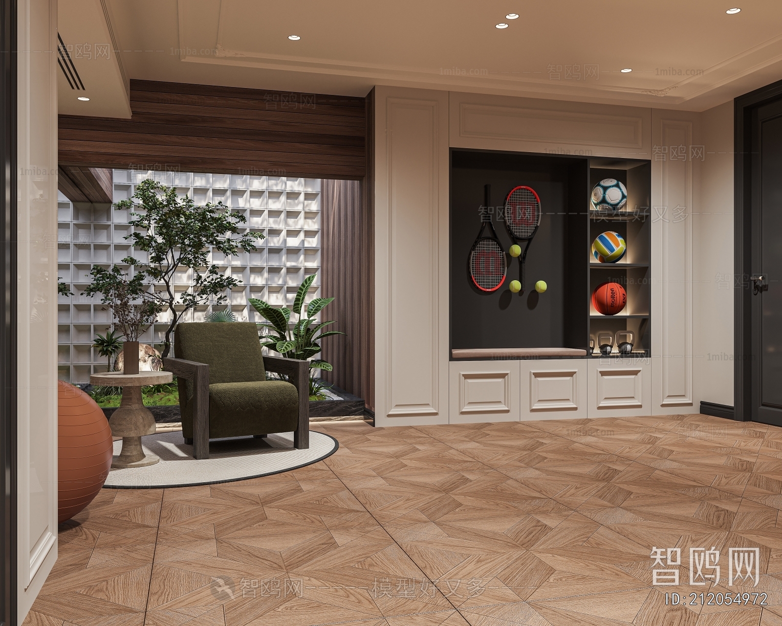 French Style Chess And Card Room