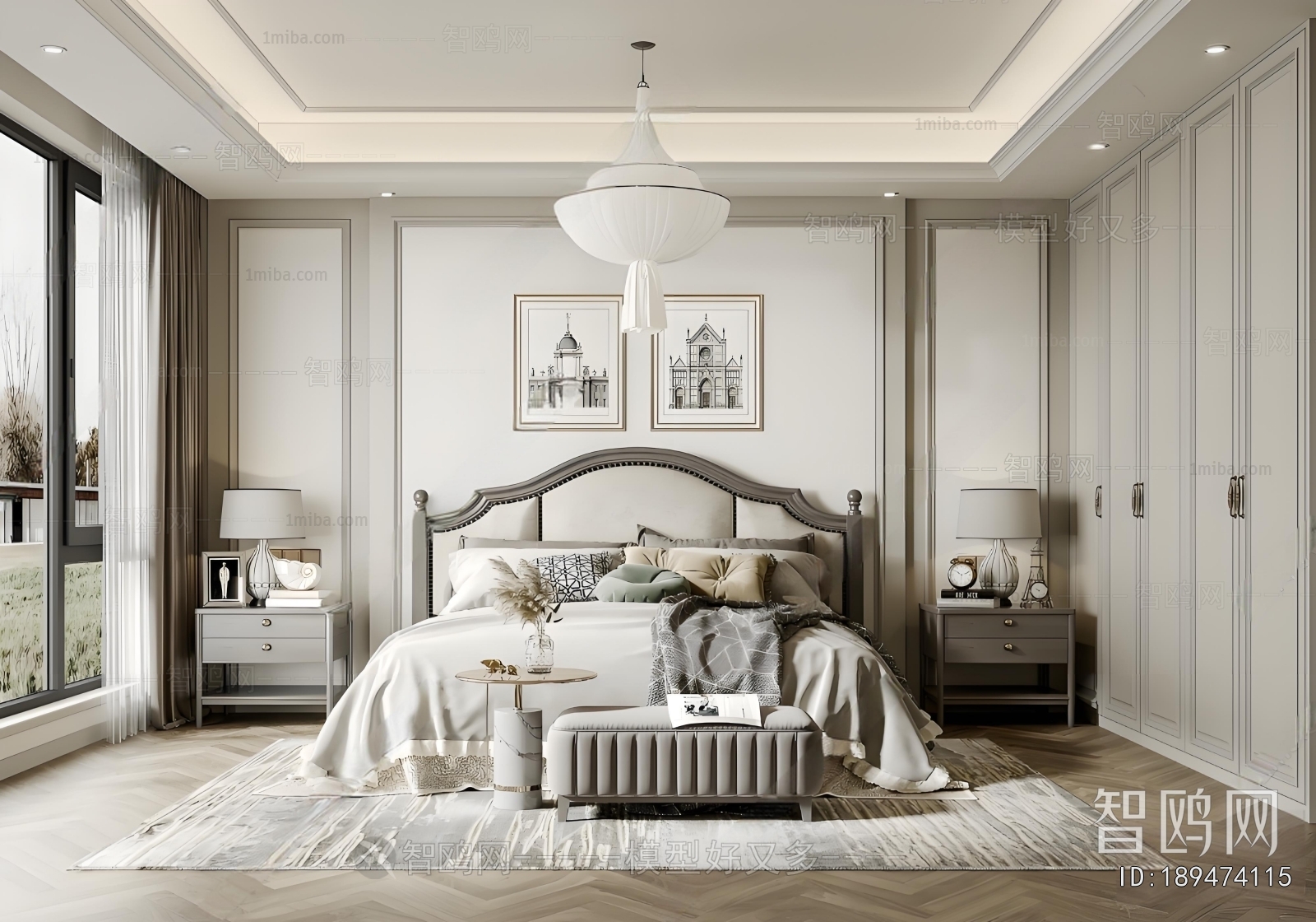 Simple European Style Bedroom