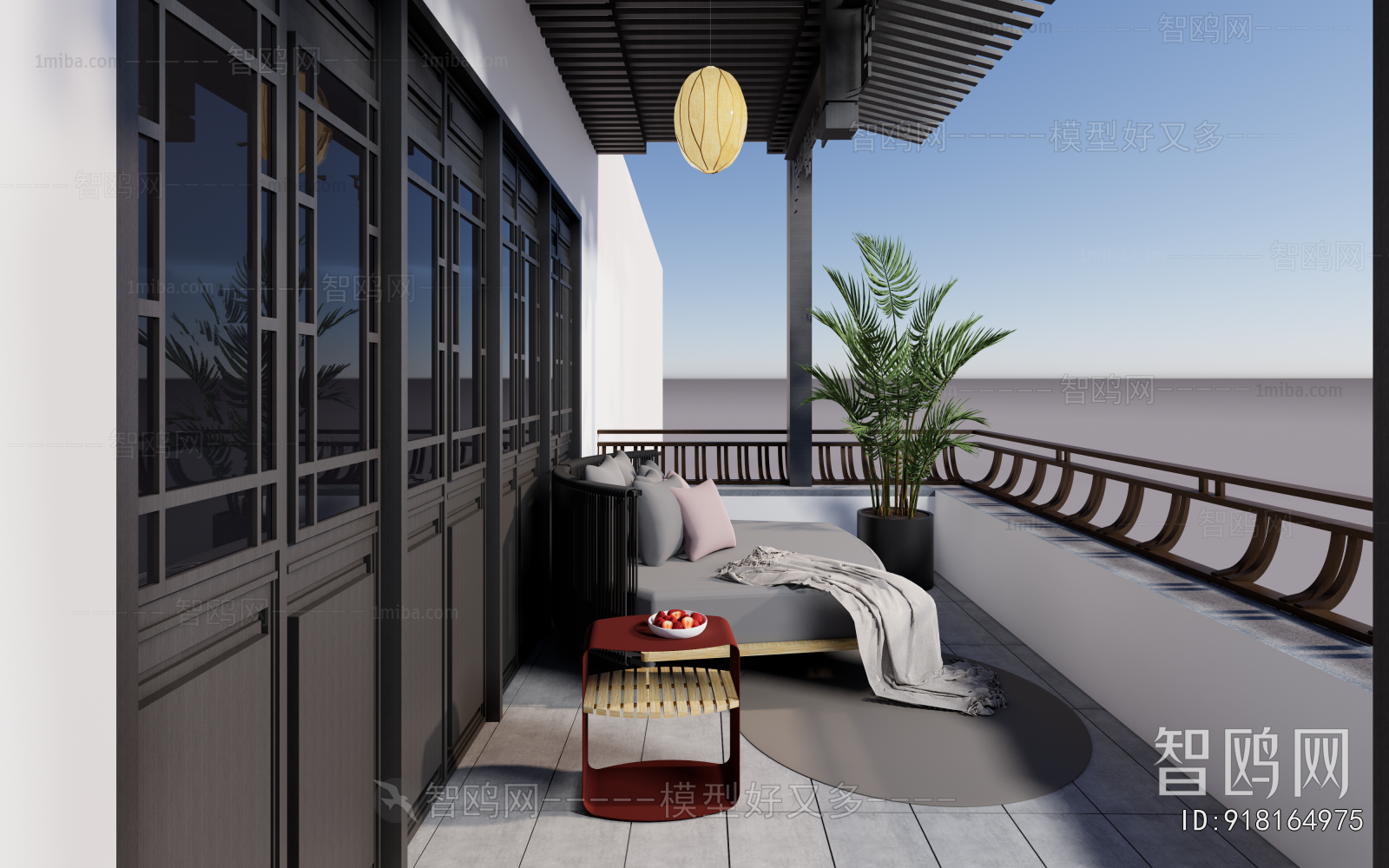 New Chinese Style Leisure Balcony