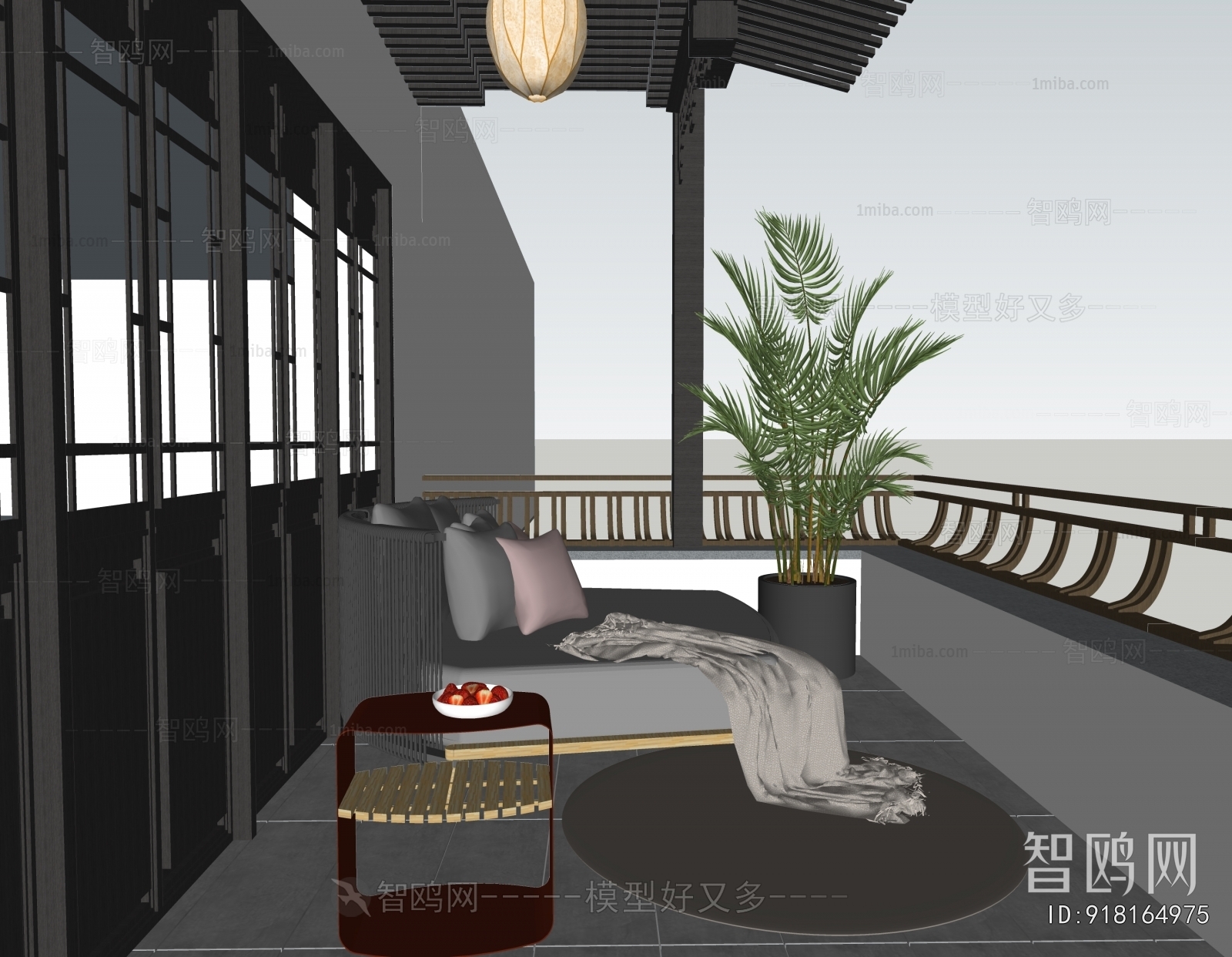 New Chinese Style Leisure Balcony
