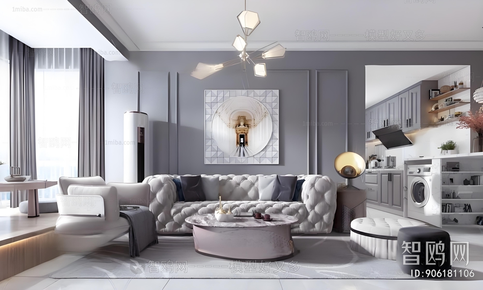 Simple European Style A Living Room