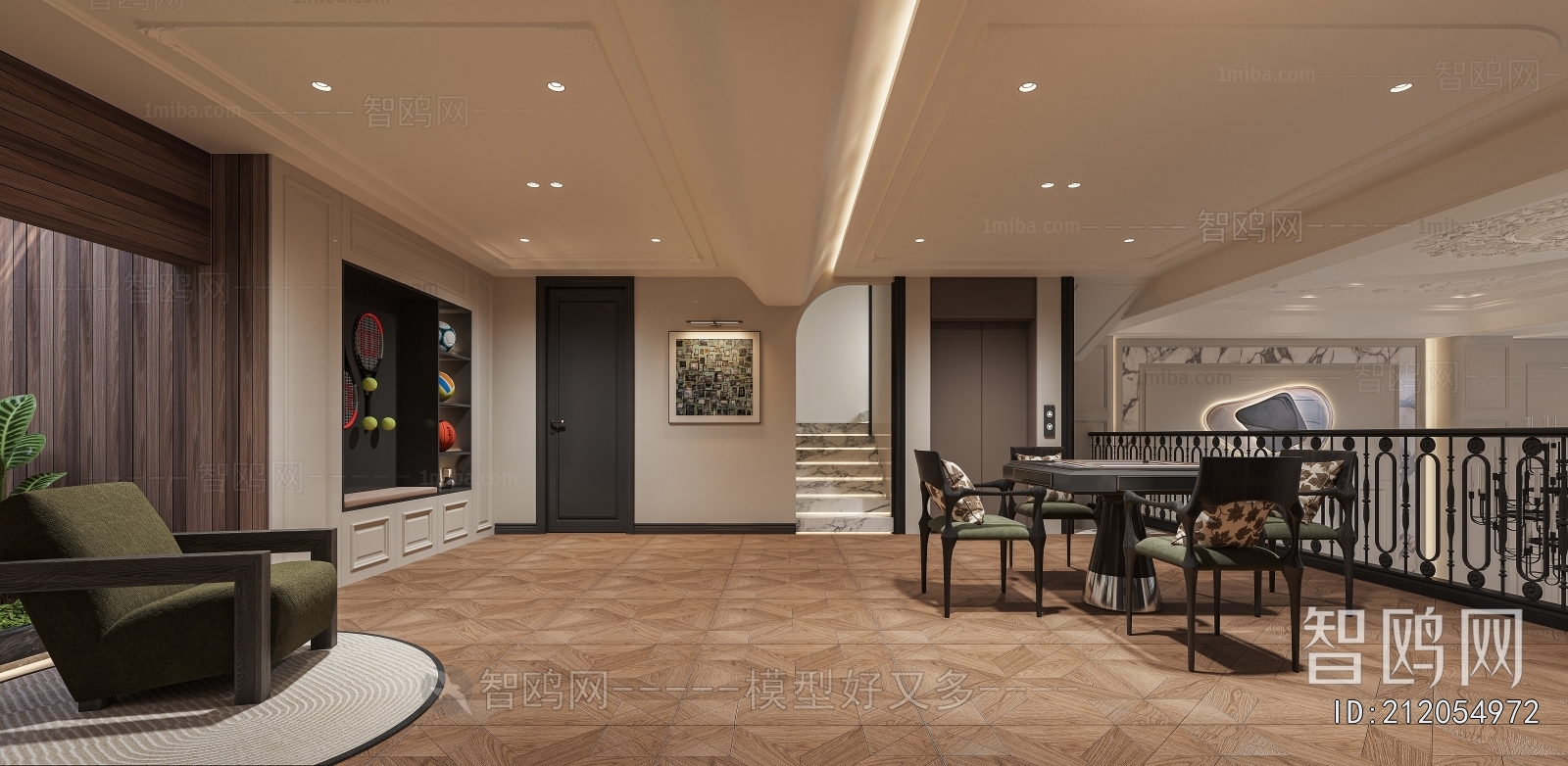 French Style Chess And Card Room