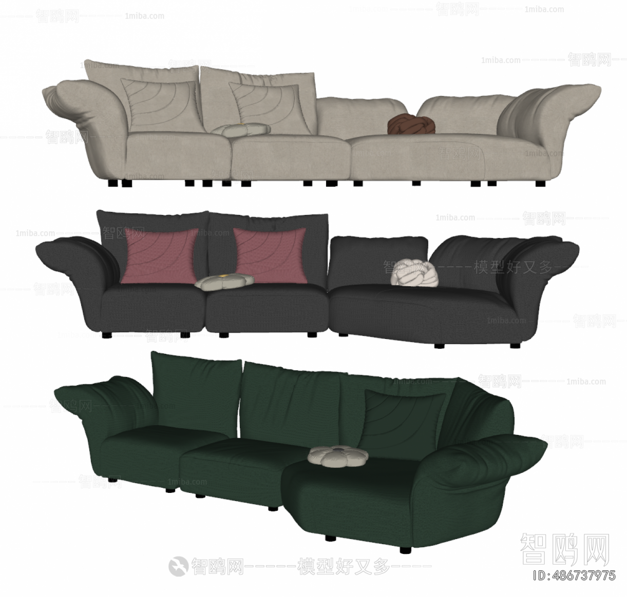 Modern Three-seat Sofa
