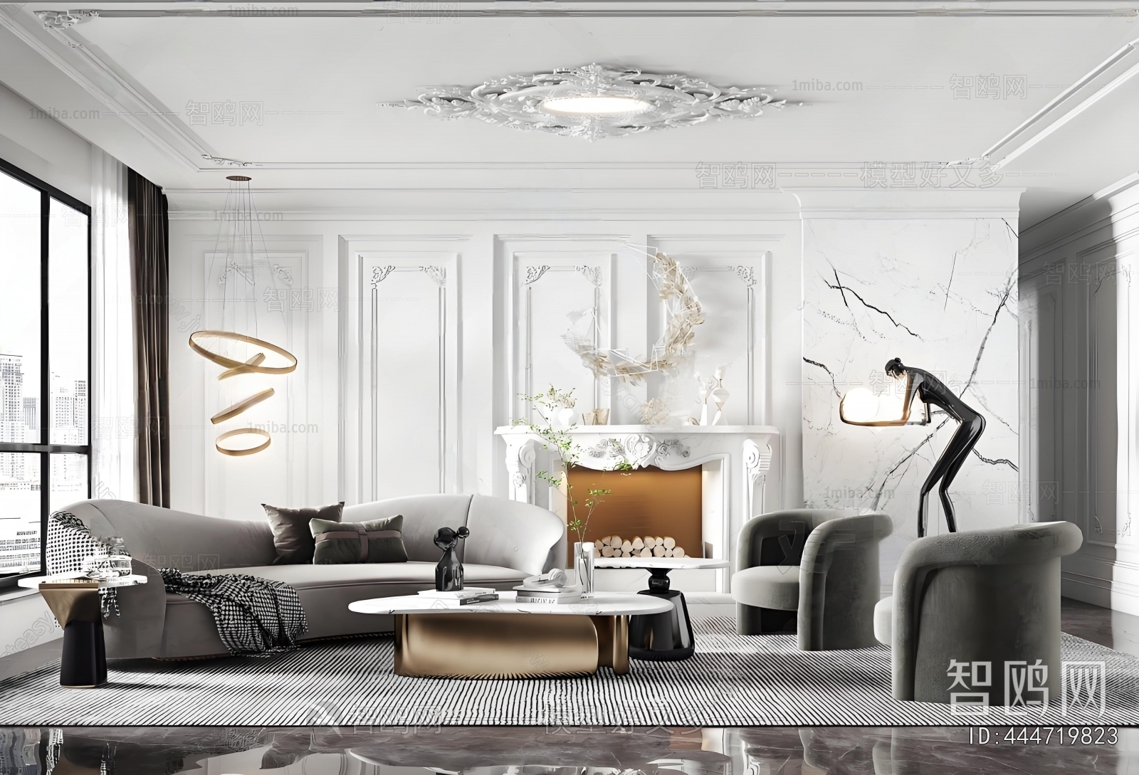 Simple European Style A Living Room