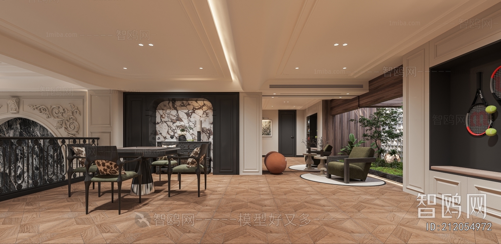 French Style Chess And Card Room