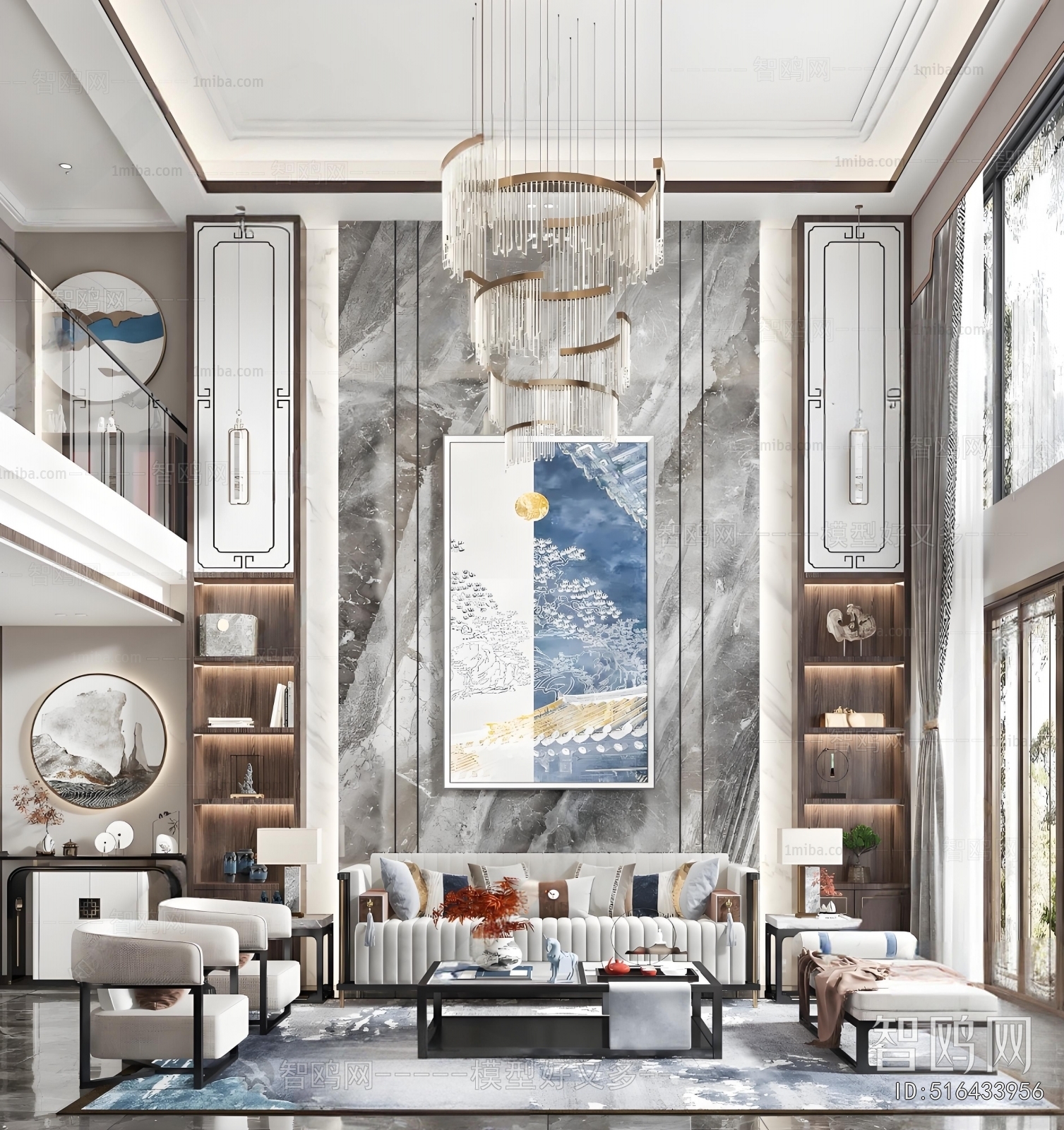 New Chinese Style A Living Room