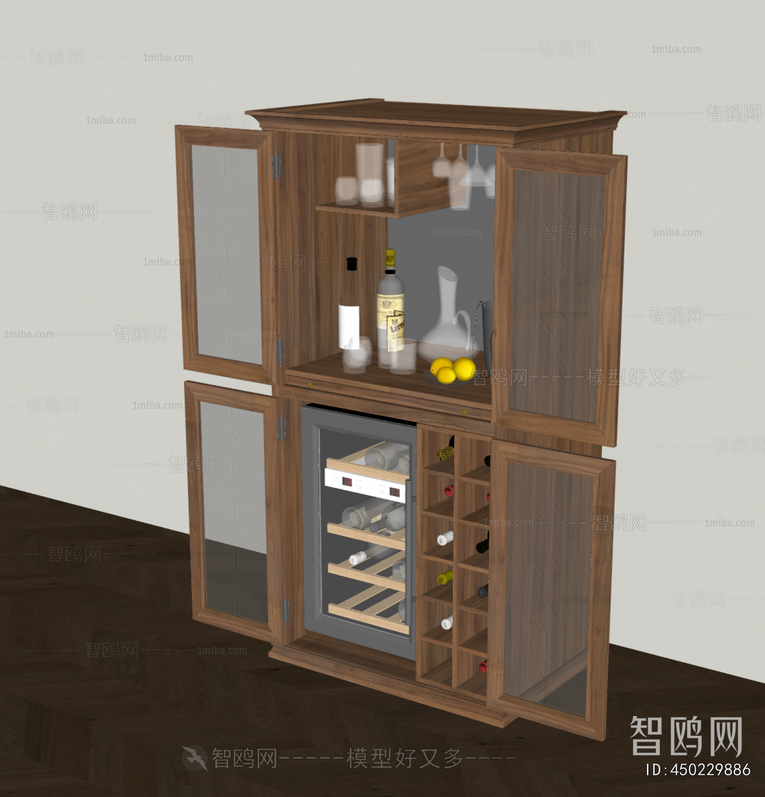 Simple European Style Wine Cabinet