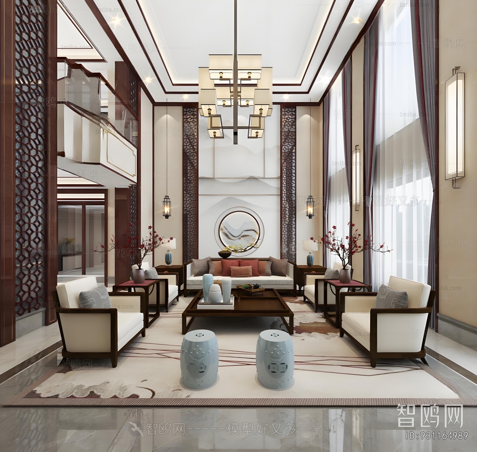 New Chinese Style A Living Room