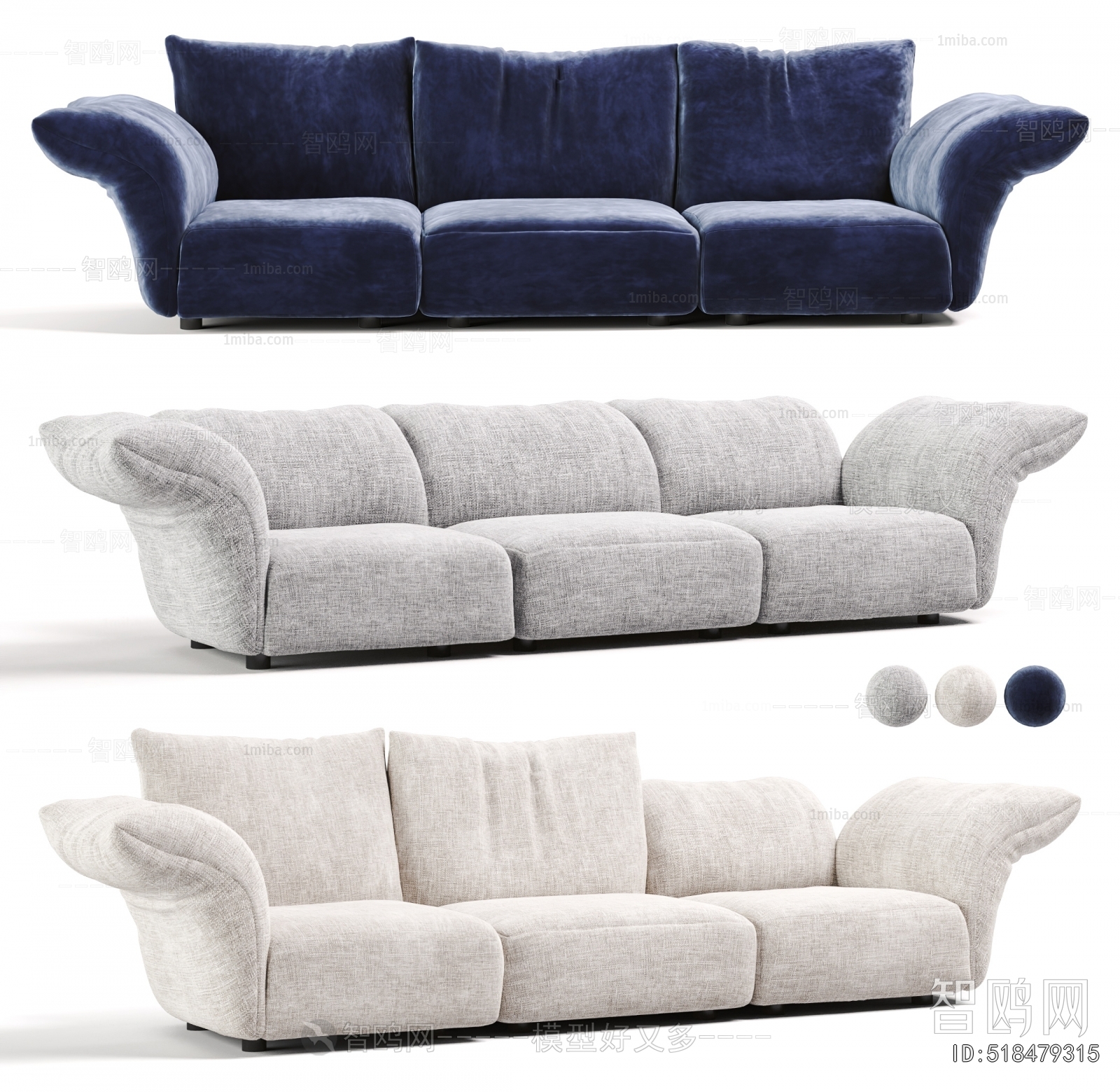 Modern Three-seat Sofa