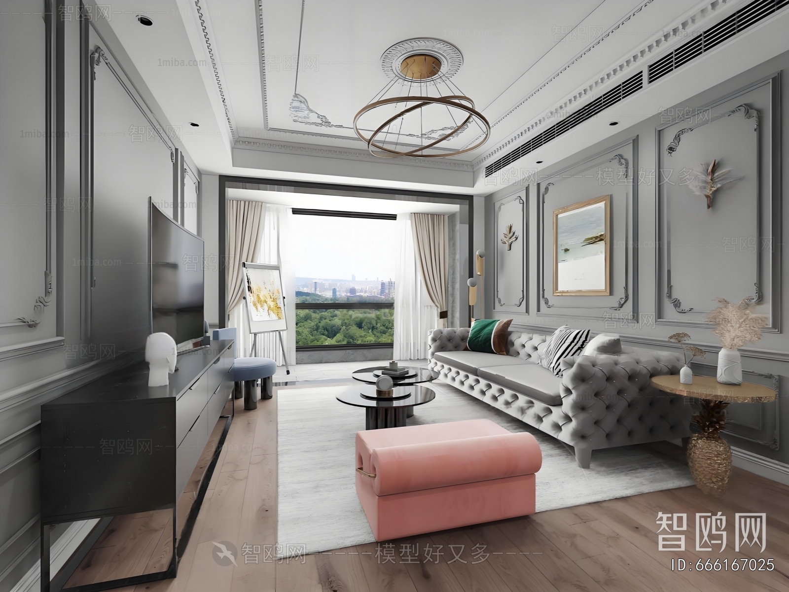 Simple European Style A Living Room