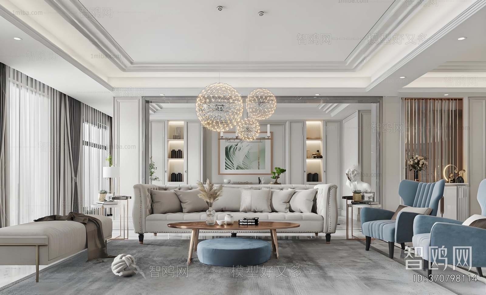 Simple European Style A Living Room