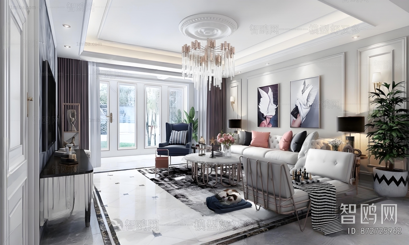 Simple European Style A Living Room