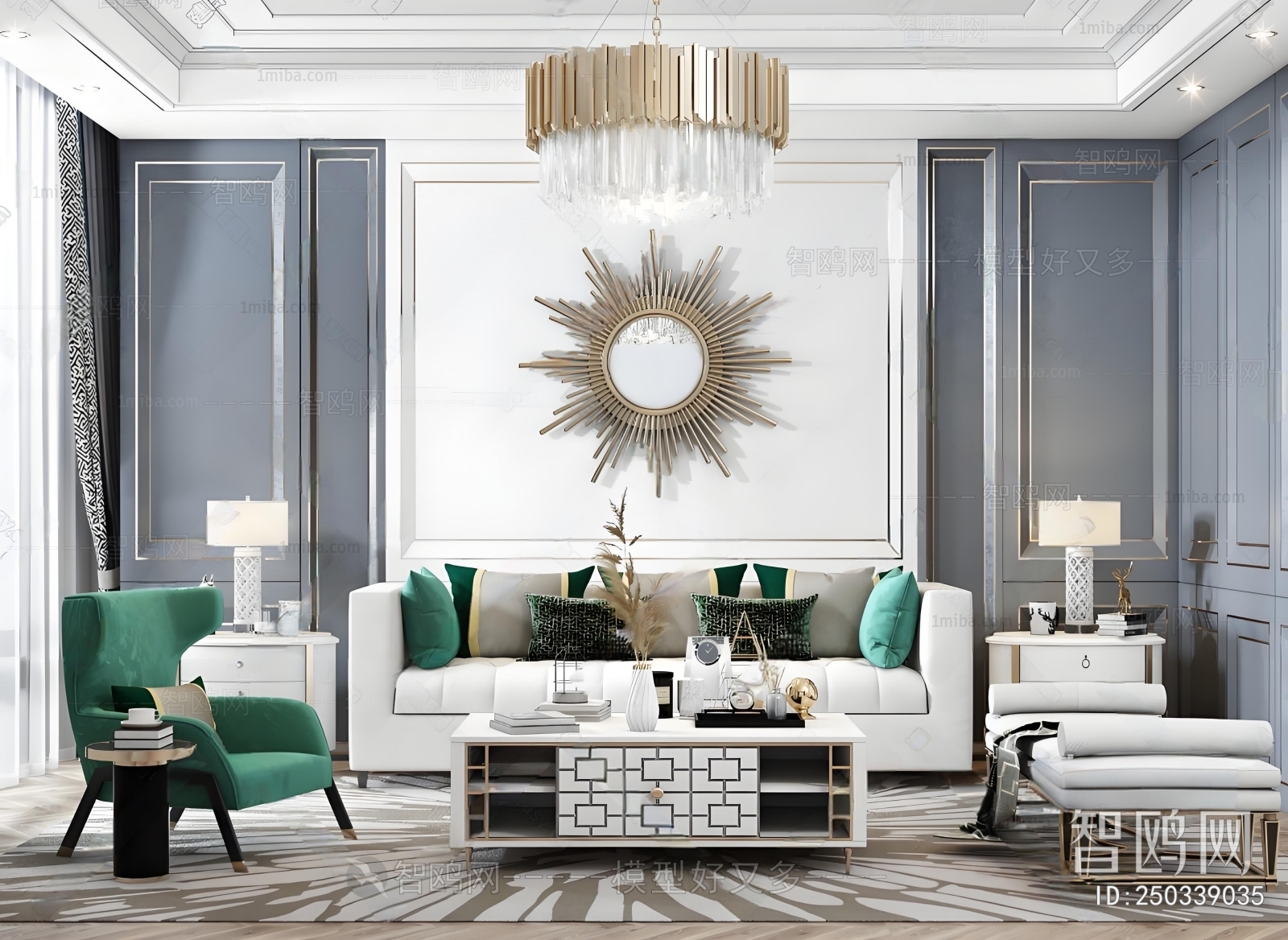 Simple European Style A Living Room