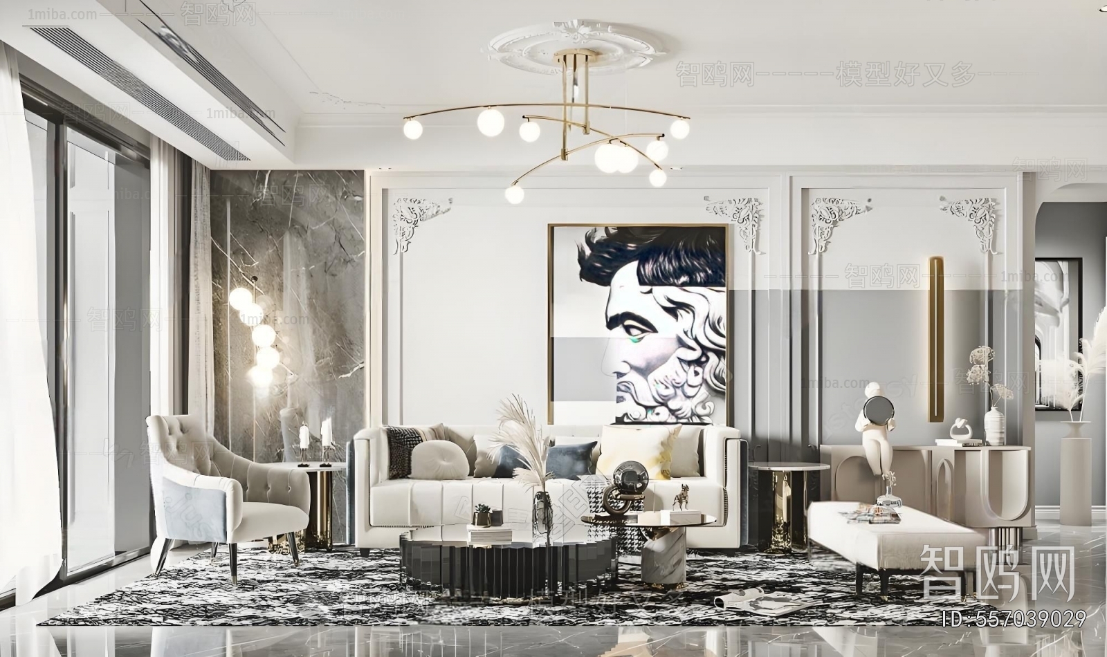 Simple European Style A Living Room