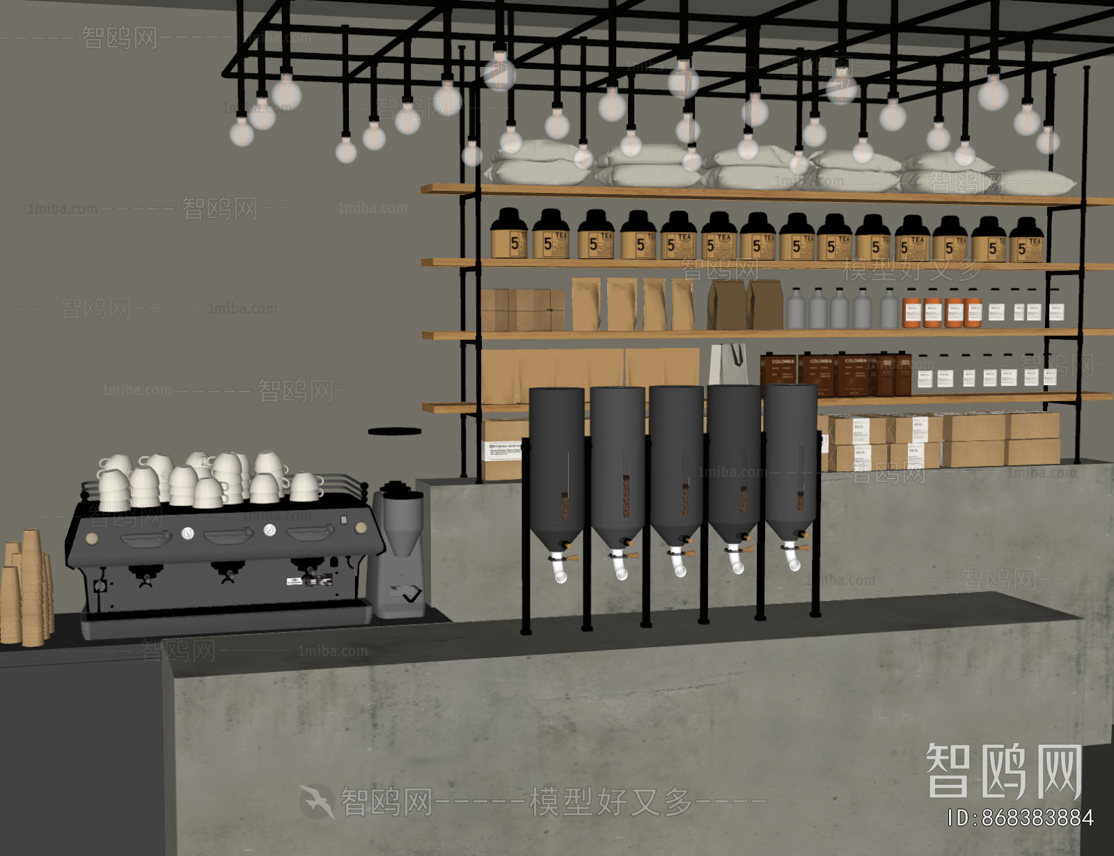 Industrial Style Counter Bar