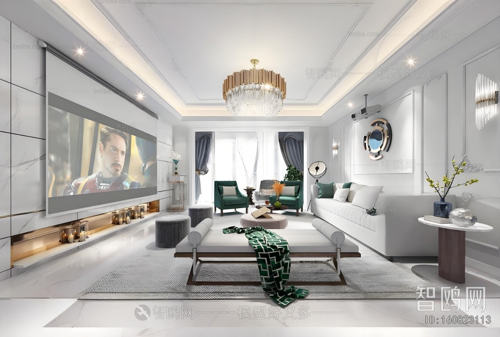 Simple European Style A Living Room