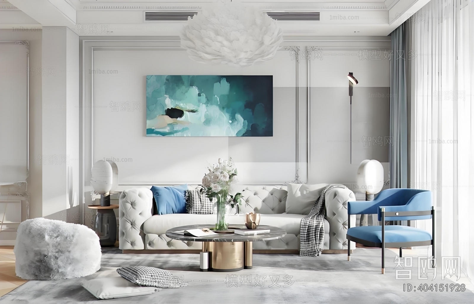 Simple European Style A Living Room