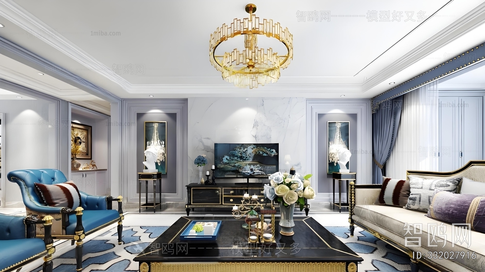 Simple European Style A Living Room