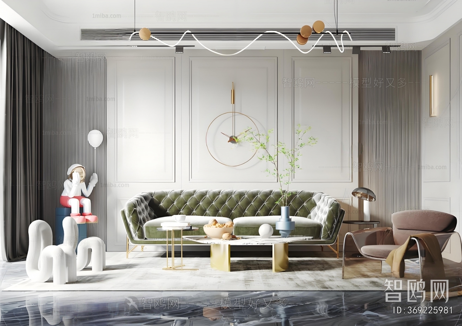 Simple European Style A Living Room