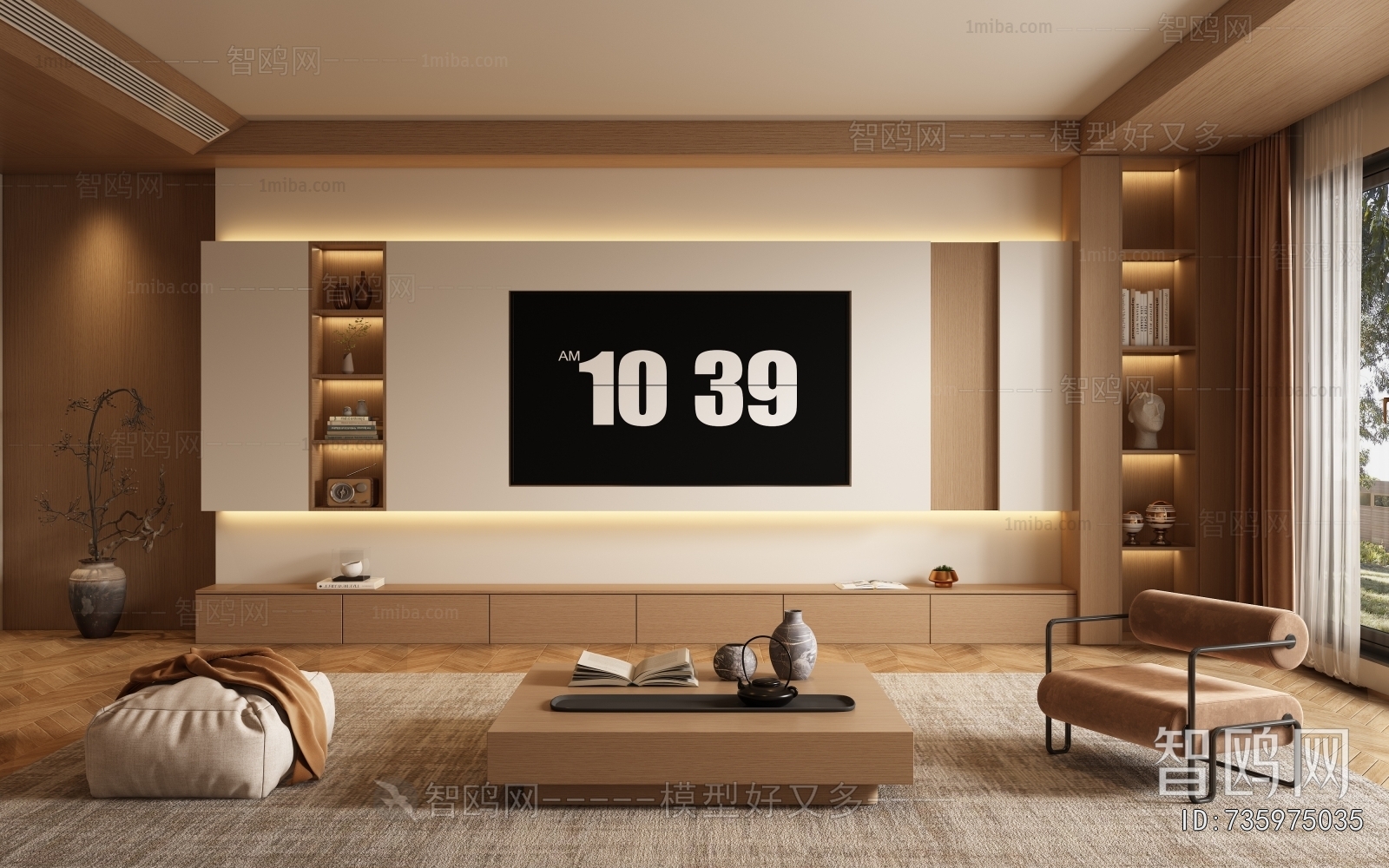 New Chinese Style A Living Room