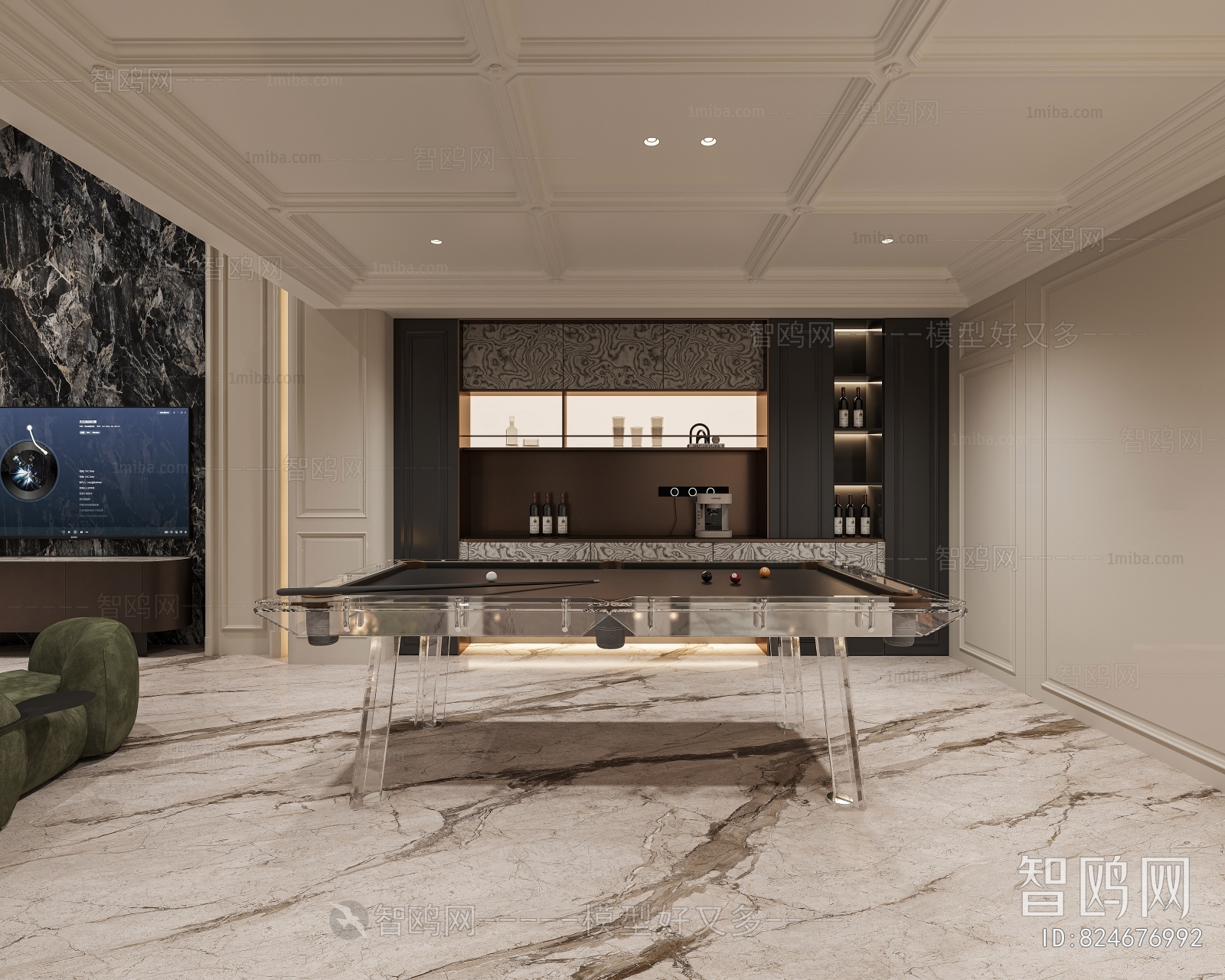 Modern Billiards Room