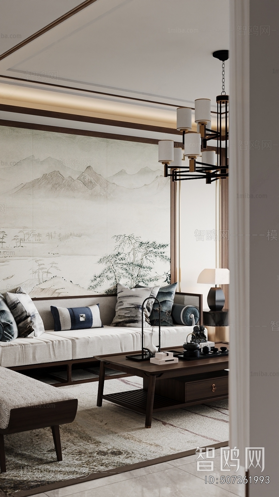 New Chinese Style A Living Room