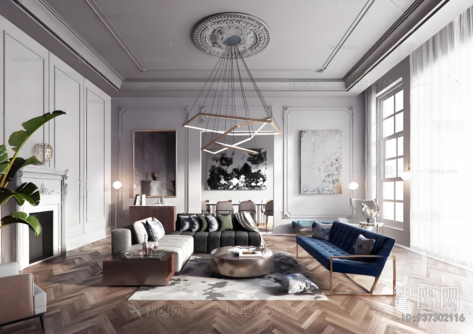 Simple European Style A Living Room