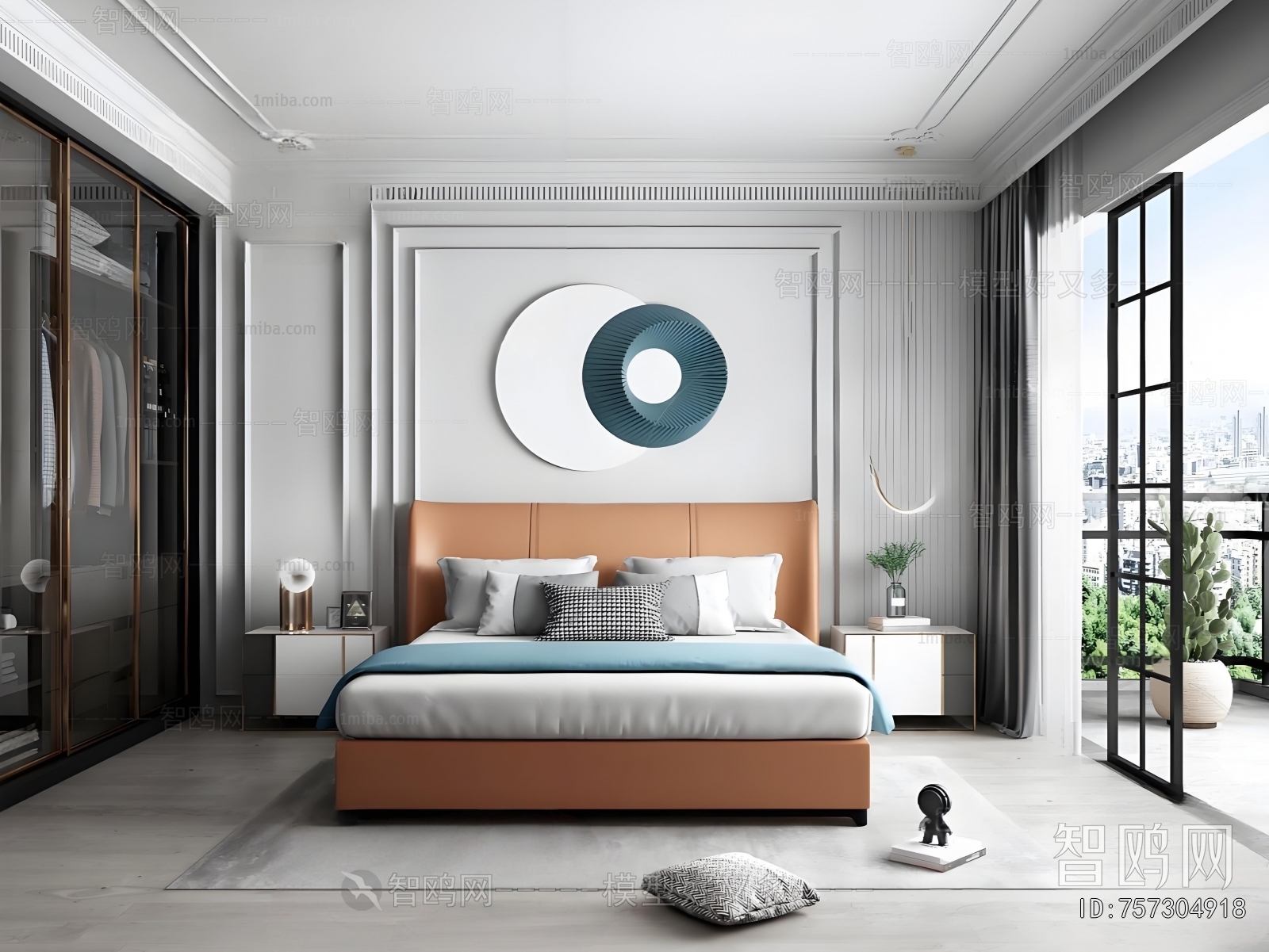 Simple European Style Bedroom