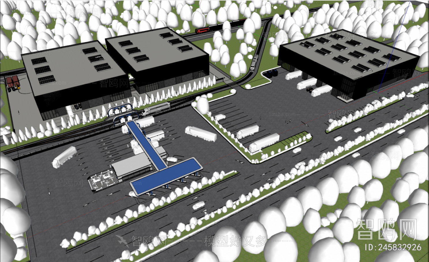 Modern Architectural Bird's-eye View Planning
