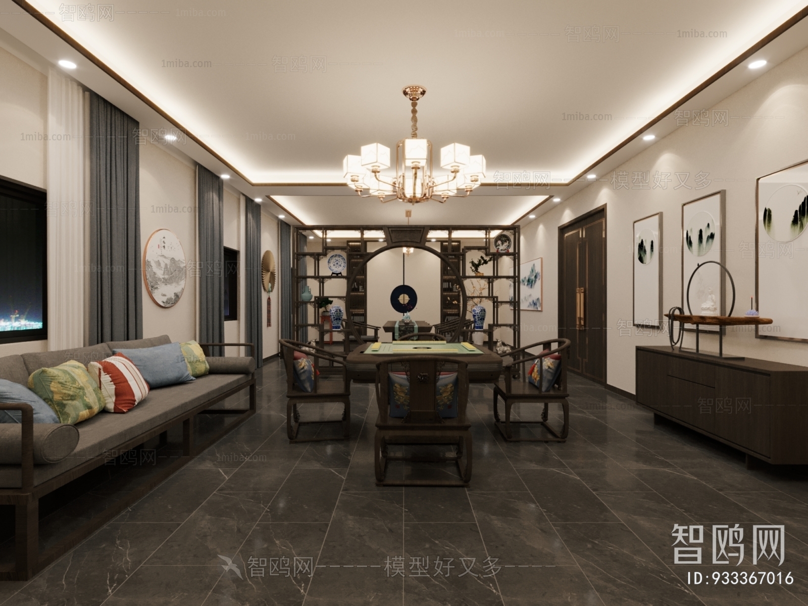 New Chinese Style Chess And Card Room