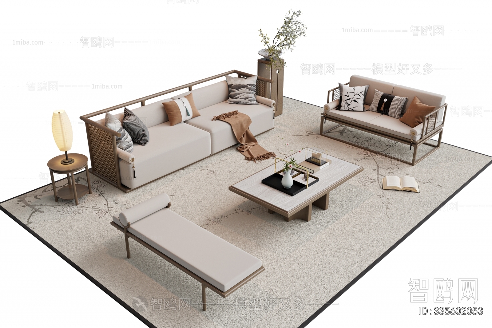 New Chinese Style Sofa Combination