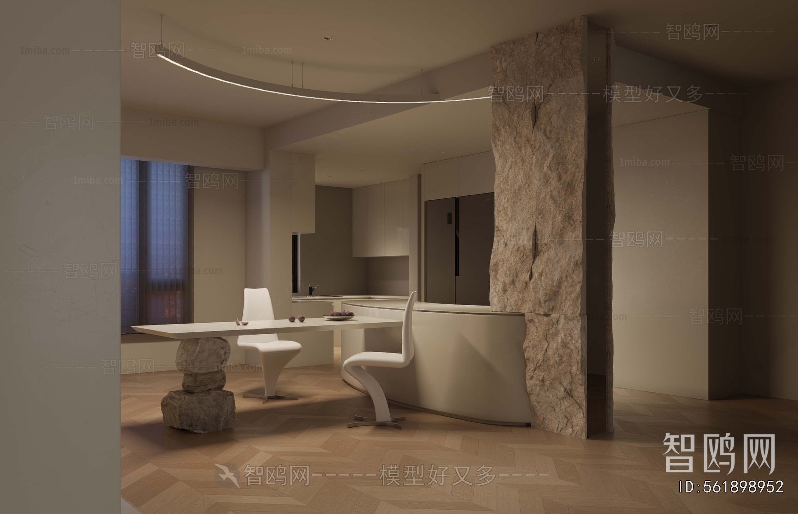 Wabi-sabi Style Dining Room