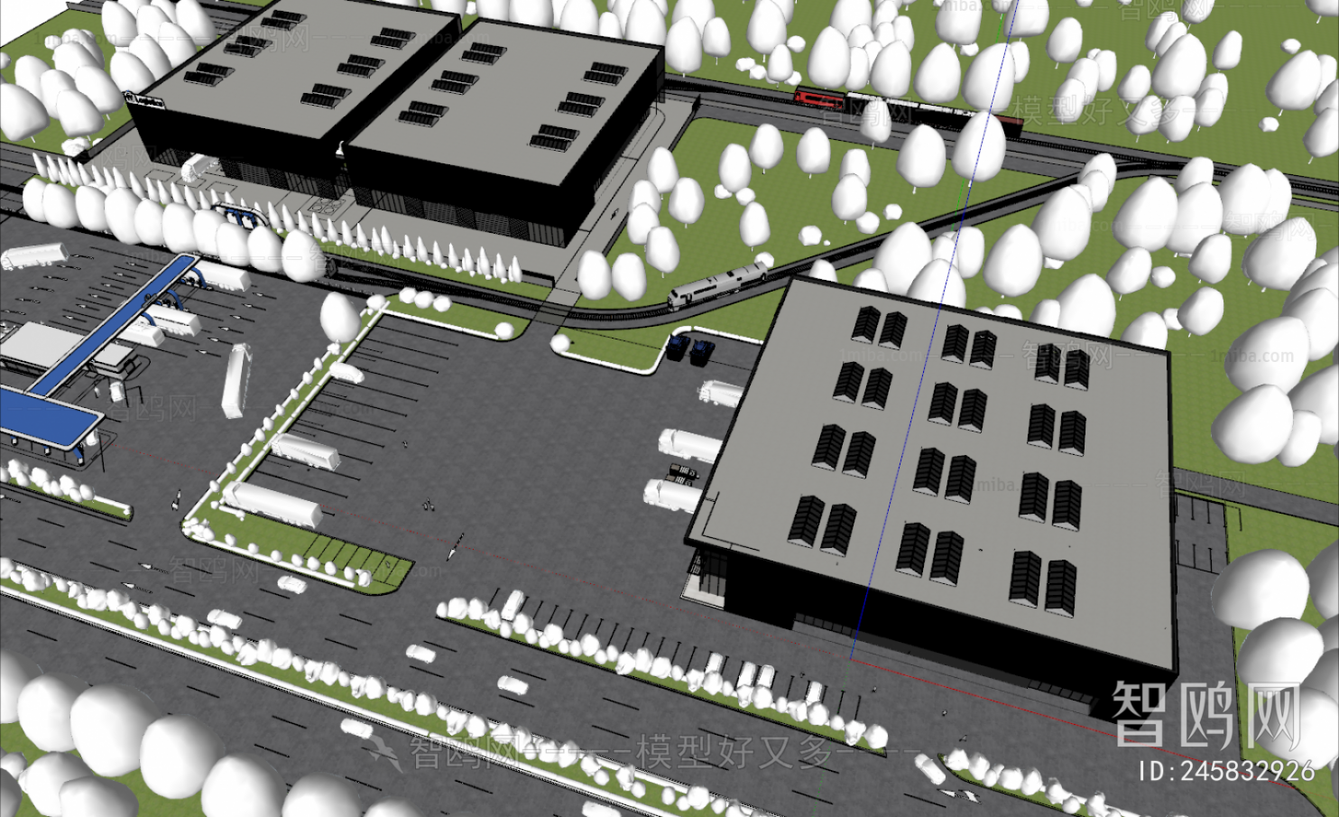Modern Architectural Bird's-eye View Planning