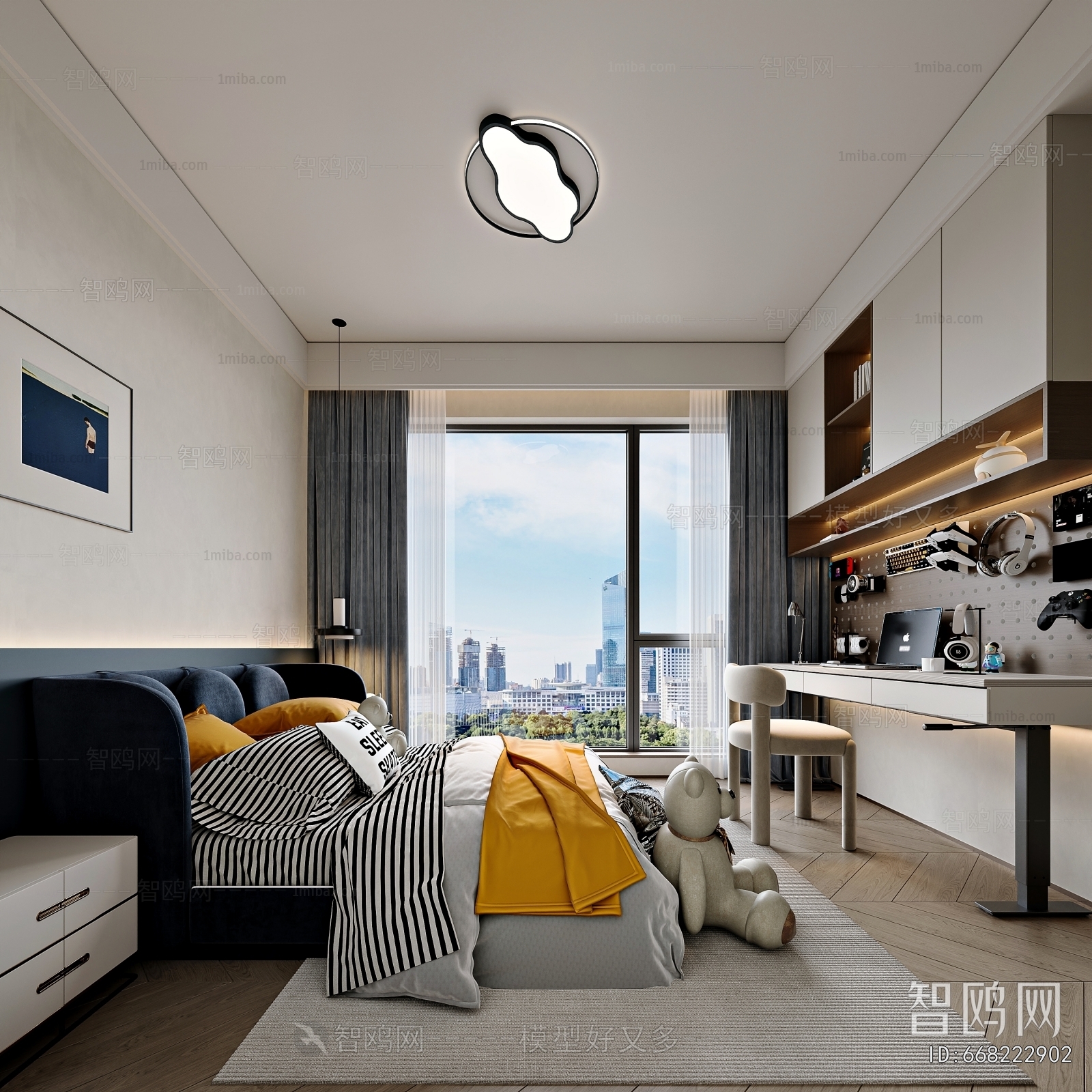 Modern Boy's Room And Son's Room